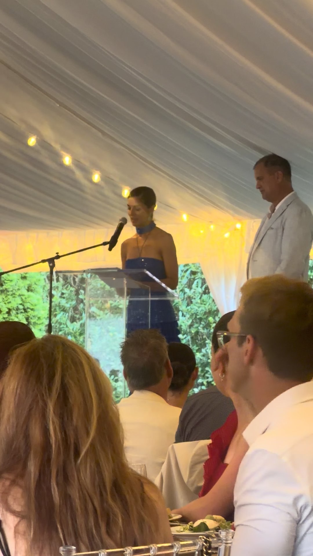 From the podium: the foundation's announcement on islet cell transplantation.
